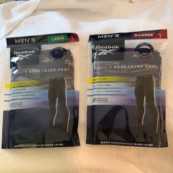 NEW  in package- Reebok Performance Men’s Base Layer Pant - Picture 7 of 9